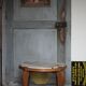 Art Deco wooden coffee table, marble top living room table, side table.