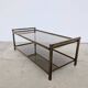 Brass and glass coffee table