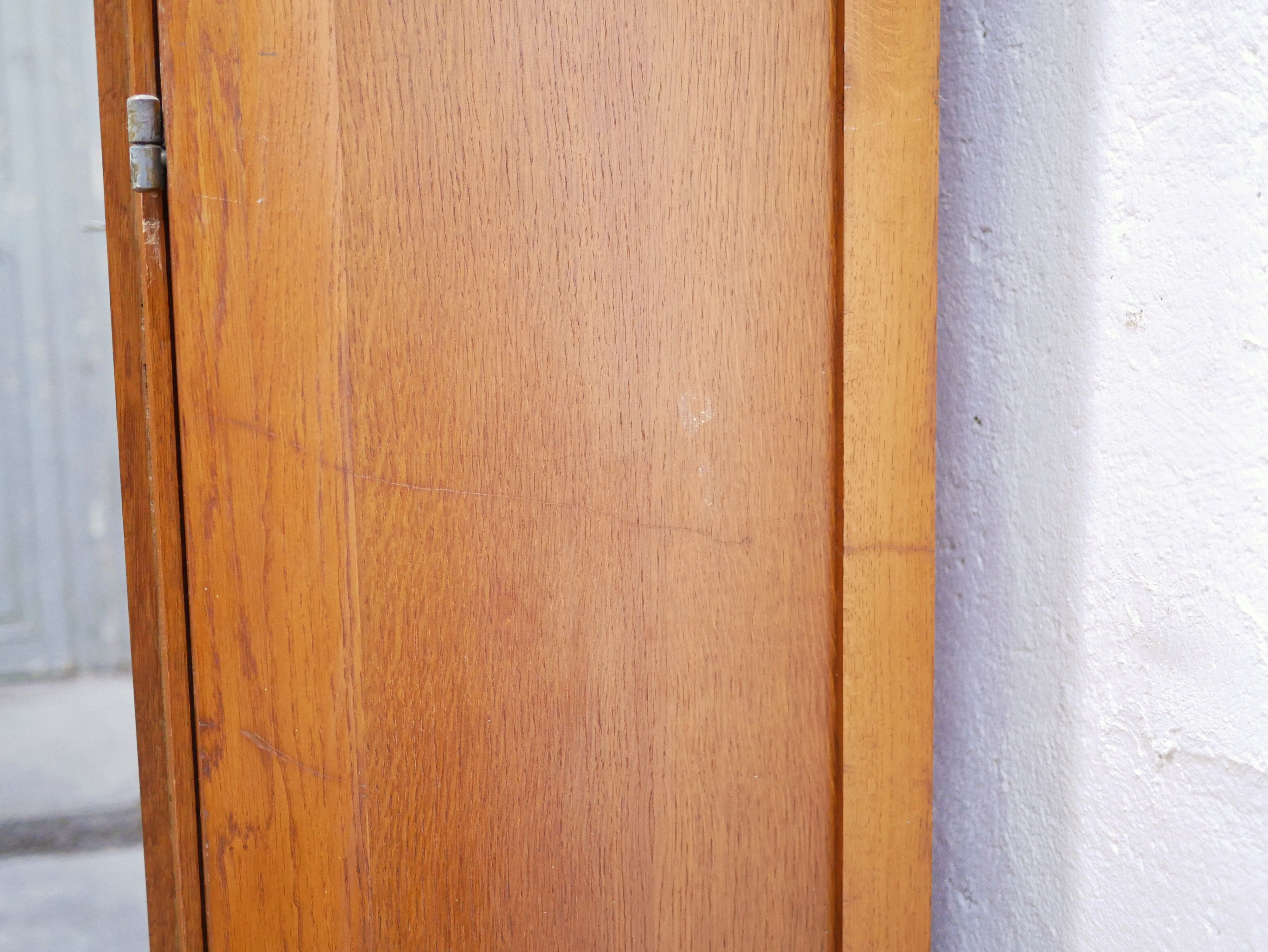Vintage wooden glass bookcase cabinet