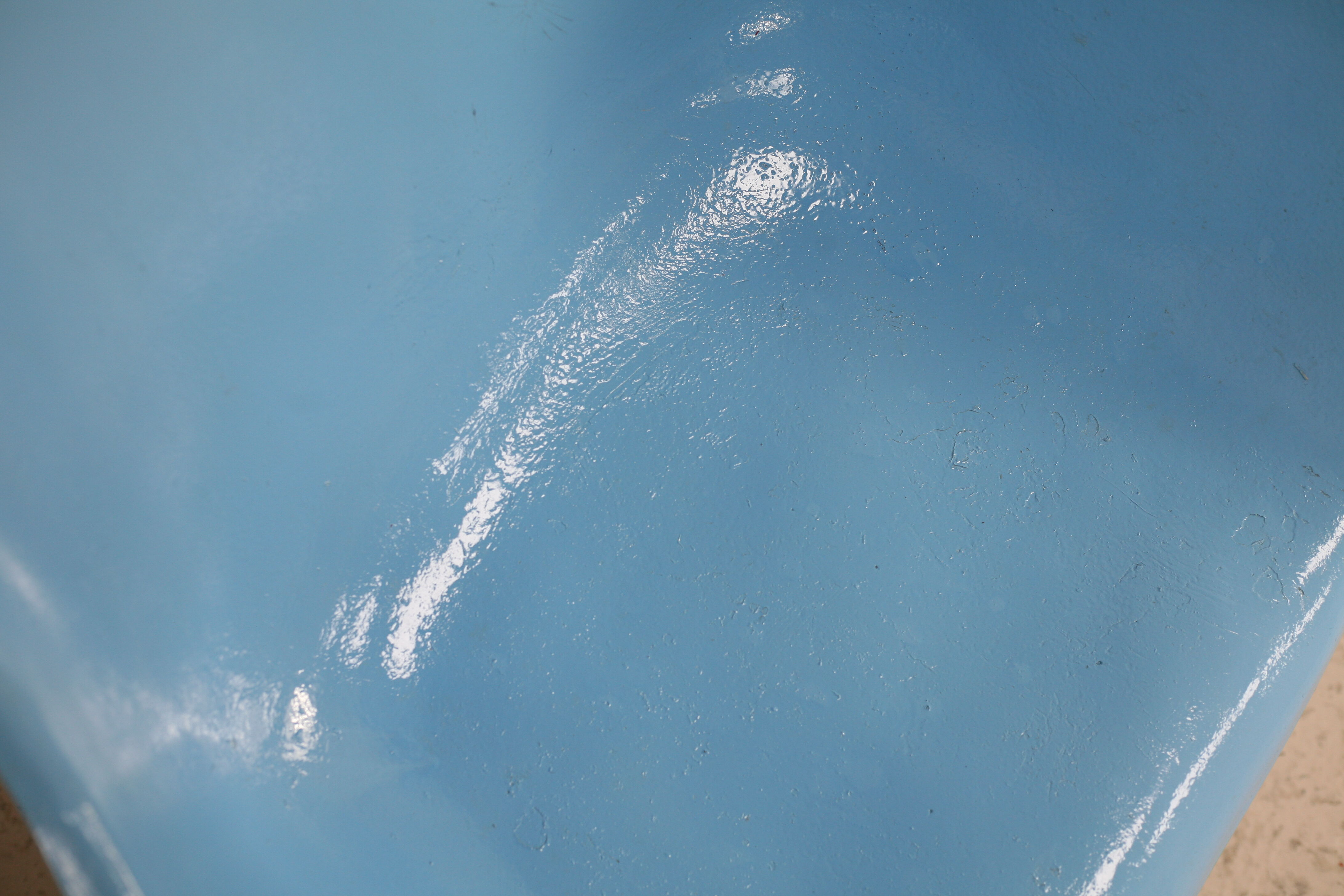 3 painted fiberglass “space age” armchairs. France, circa 1970