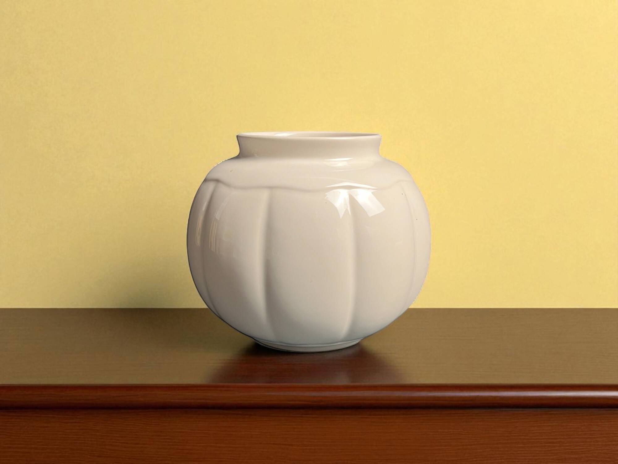 Art Deco, ceramic ball cache pot Italy early 20th century