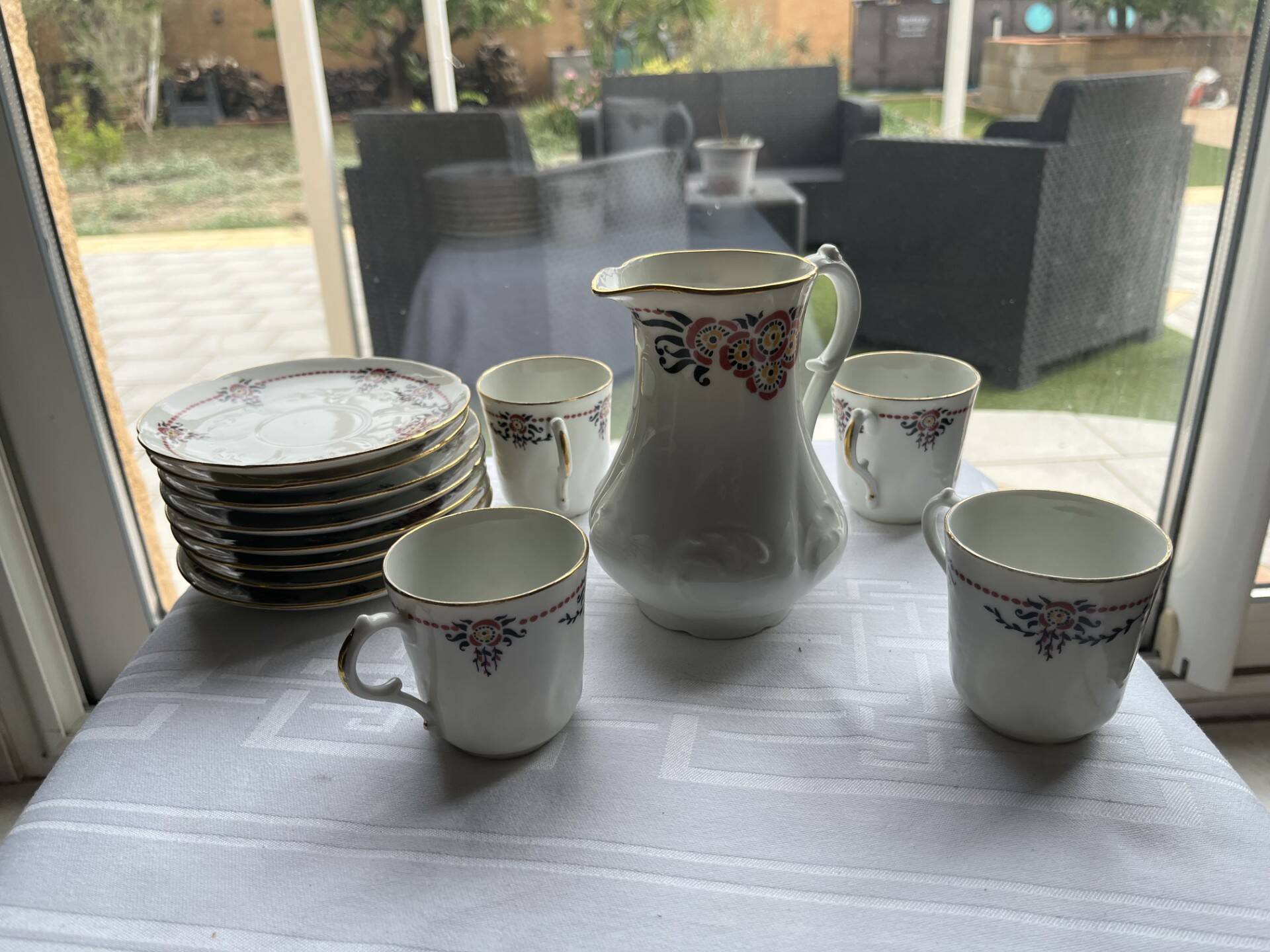 Antique coffee service Porcelain from LIMOGES (B&Cie) 13 pieces