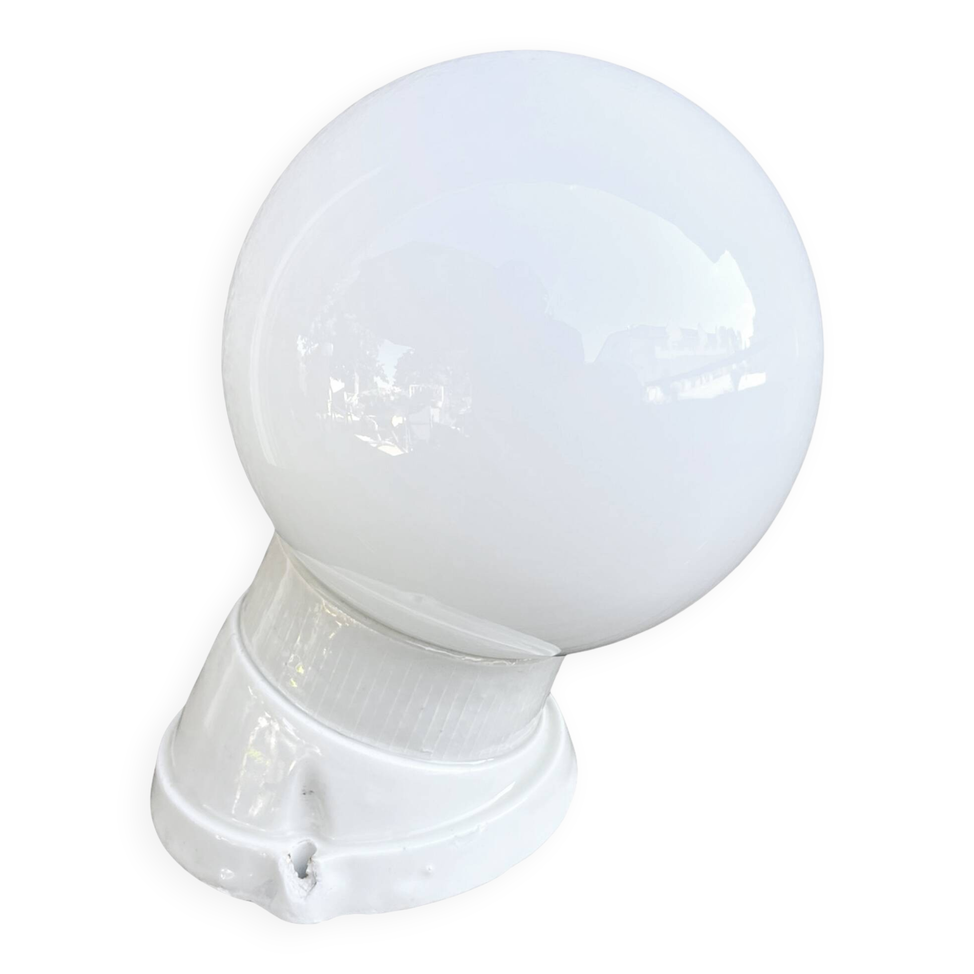 White industrial wall lamp Lindner, Germany, 1960s.