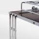 Modernist Art Deco walnut and nickel-plated metal bar table circa 1930