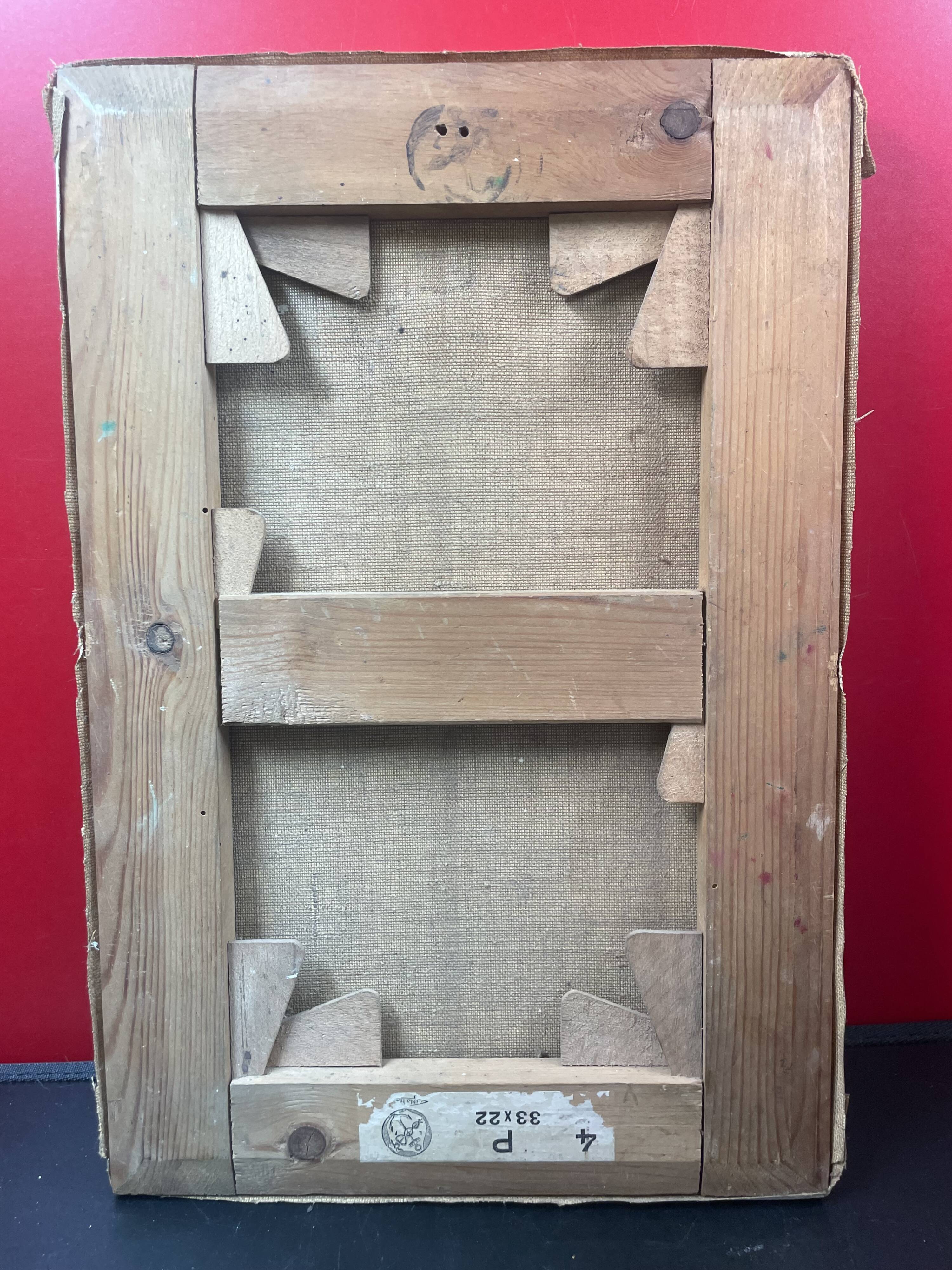 Oil on canvas bouquet - saint-hilaire-des-loges robert gougnard xxth