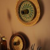 Vintage wicker wall lamp - unique piece