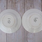 2 hollow plates made of Saint Amand earthenware