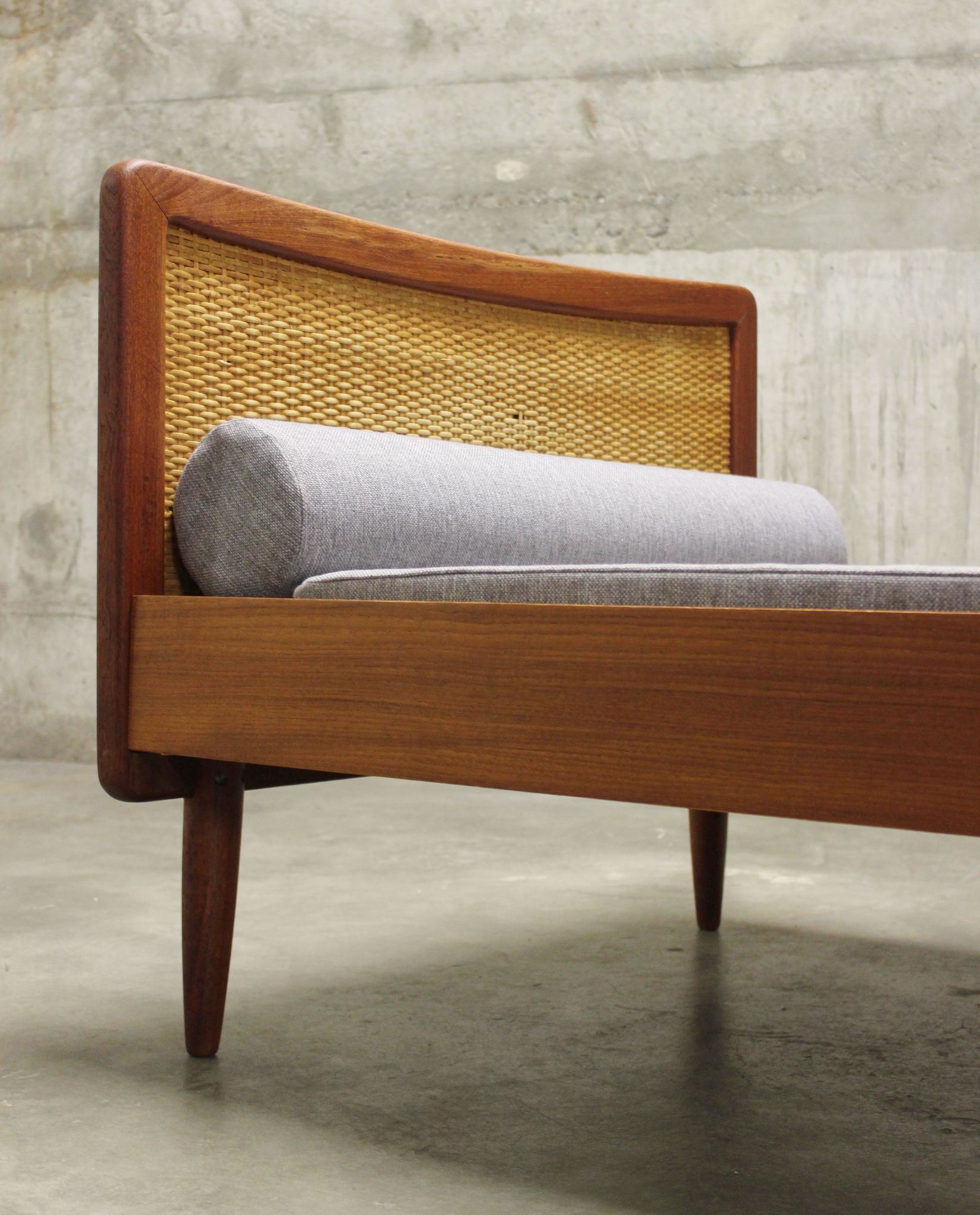 Mid-Century Single Teak Bed, 1960s