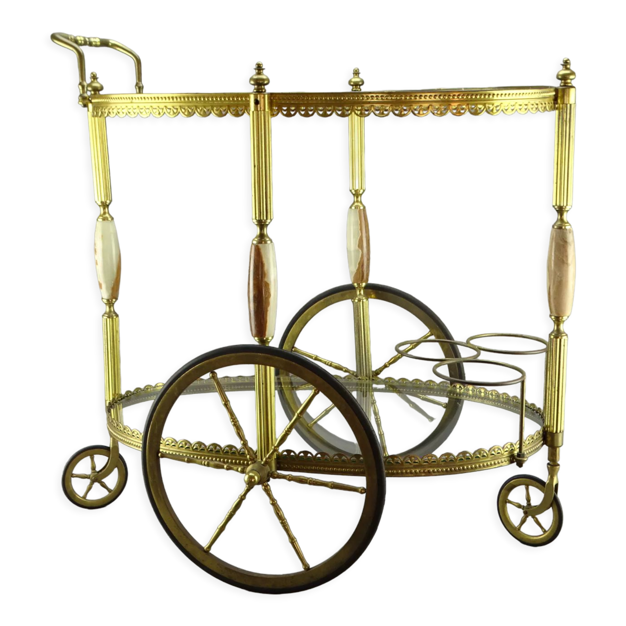 Troller bar in bronze and glass