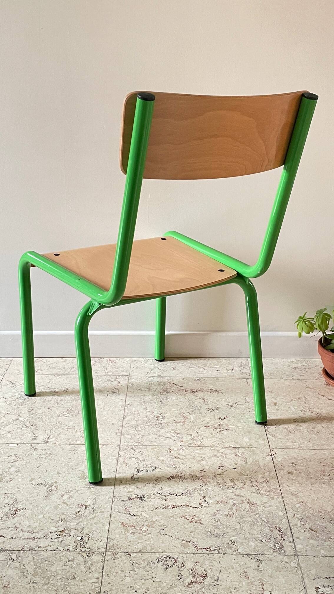 CHAISE d'Ecole pour KIDS Verte VINTAGE