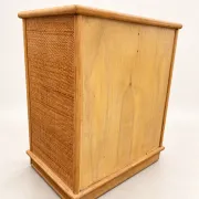 Vintage woven rattan commode with five drawers – bohemian style