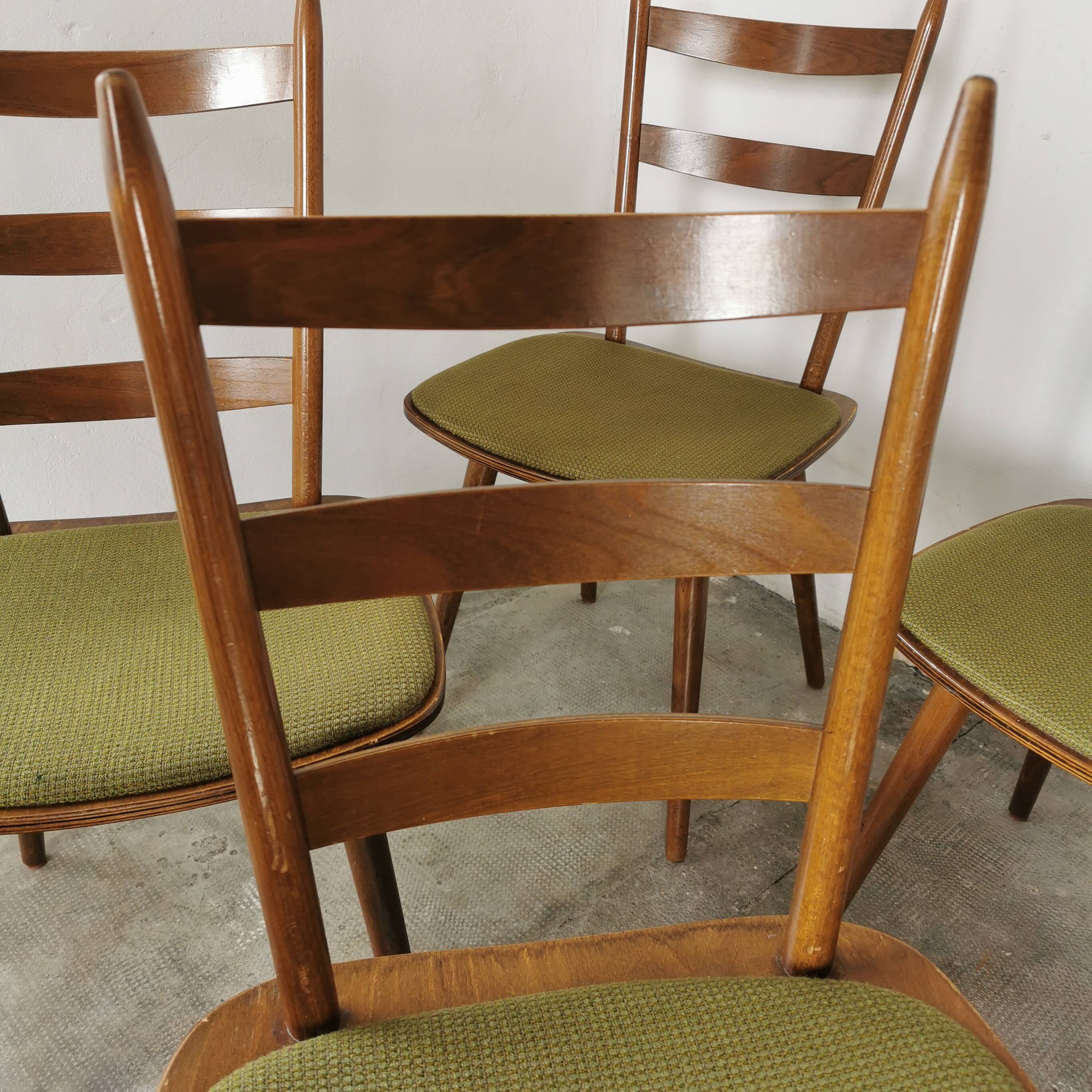 Set of 6 vintage Hiller bar chairs from the 60s