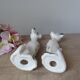 Romantic Dalmatian Dog Couple Ceramic Figurines 1970s