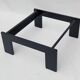 Table basse carrée bois laqué noir design 1980