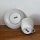 5 tasses 4 soucoupes et un crémier en porcelaine Philippe Deshoulières