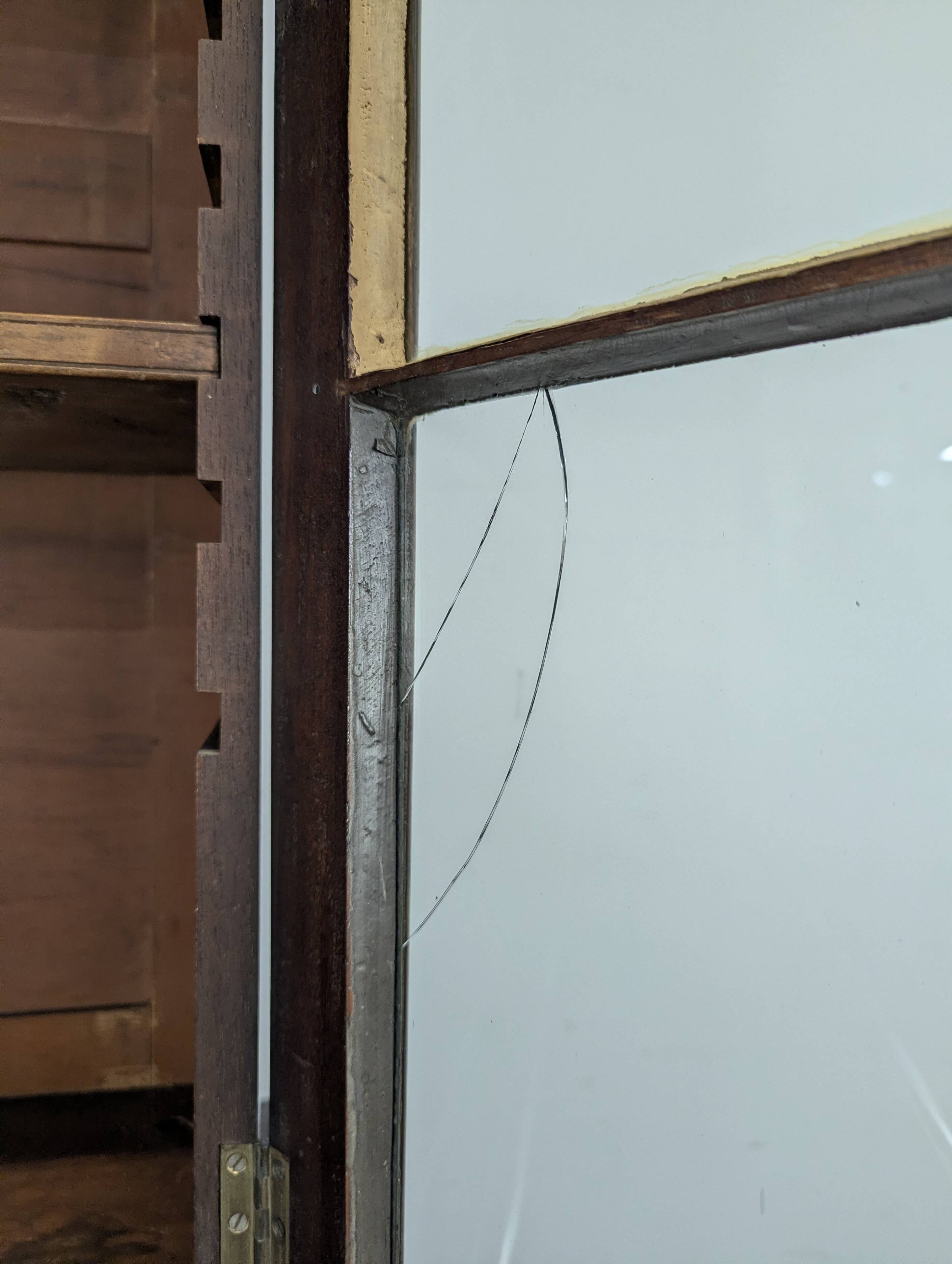 English mahogany secretary bookcase.