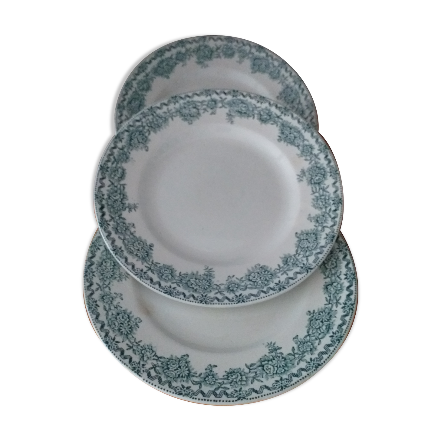 Porcelain plates Terre de Fer Saint Amand model Argenton