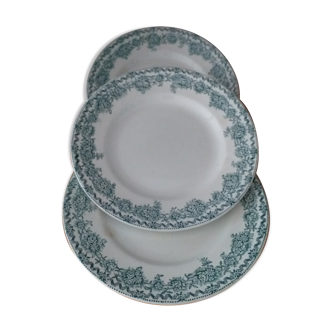 Assiettes en porcelaine Terre de Fer Saint Amand modèle Argenton