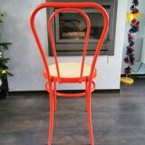 Red metal chair 90s