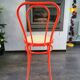 Chaise en métal rouge années 90