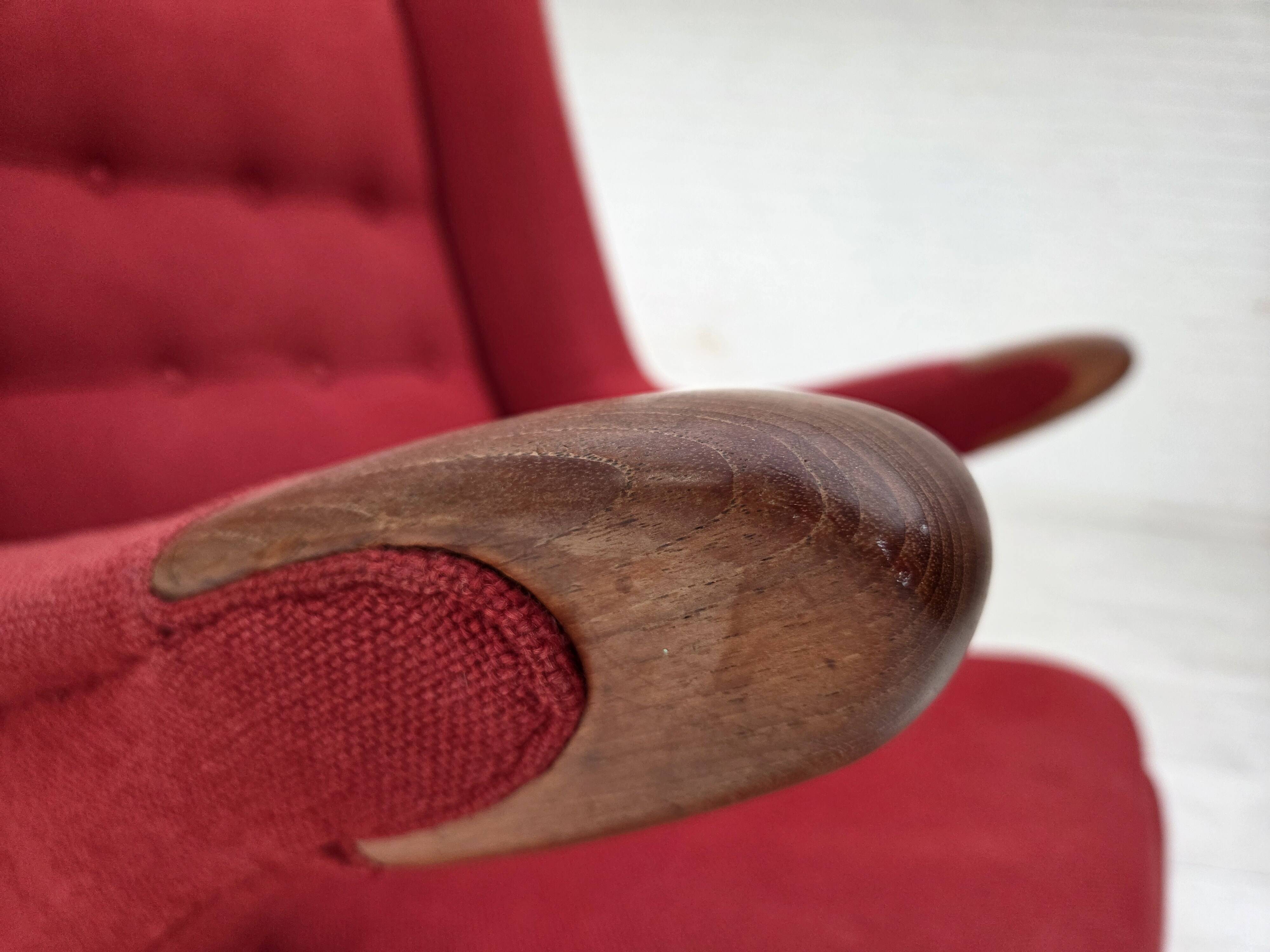 1970s, Danish design by Bent Møller Jepsen, "Teddy" chair, furniture wool.