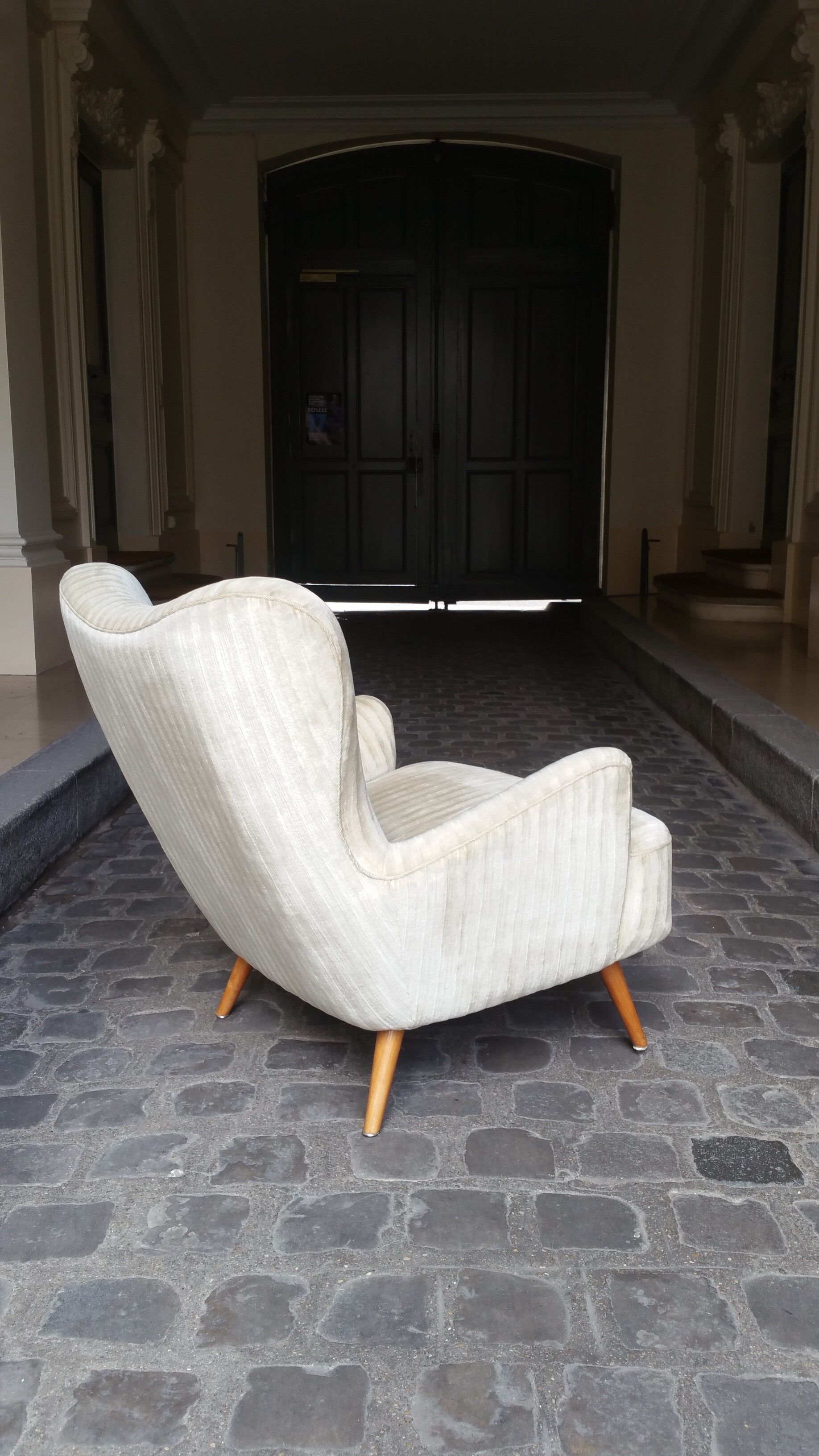 Organic wingback chairs in the 50-60s vintage armchair