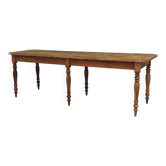 Large patinated early century farmhouse table