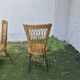 Wicker and black metal dining set