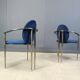 Ensemble de 6 chaises de salle à manger postmodernes par Belgochrom, années 1980