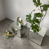 Pair of brass and art deco glass wall lights SCE