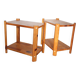 Pair of solid pine bedside tables, 1980