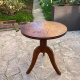 Old inlaid pedestal table