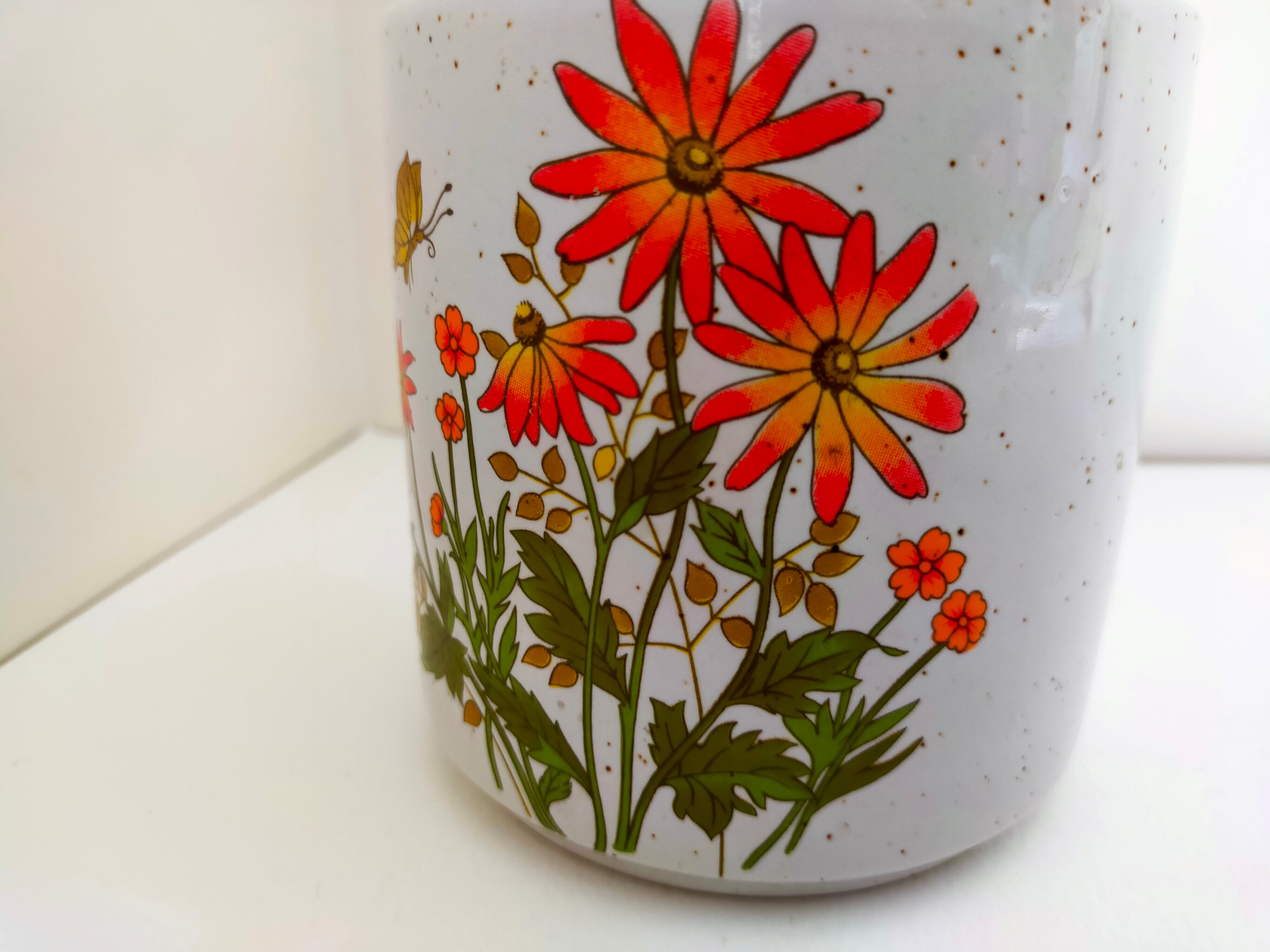 pot or cache stoneware pot decoration flowers