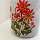 pot or cache stoneware pot decoration flowers