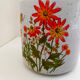 pot or cache stoneware pot decoration flowers
