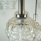 cascade PENDANT LIGHT - 7 shades - bubble glass and chrome - 1960/70s