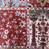 Tapis Vintage Indien Style Qum Fait Main en Laine – Années 1970 – 245 x 352