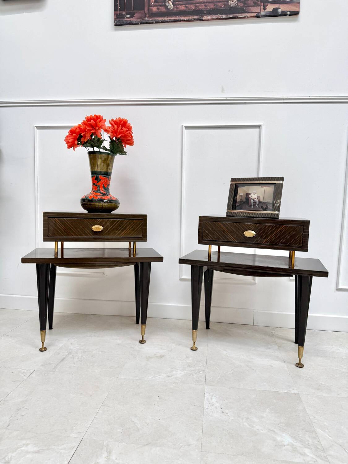Paire de tables de chevet vintage