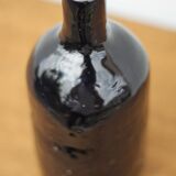 Vintage cobalt blue glazed terracotta bottle, decorative bottle