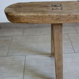 Very old oak farm bench