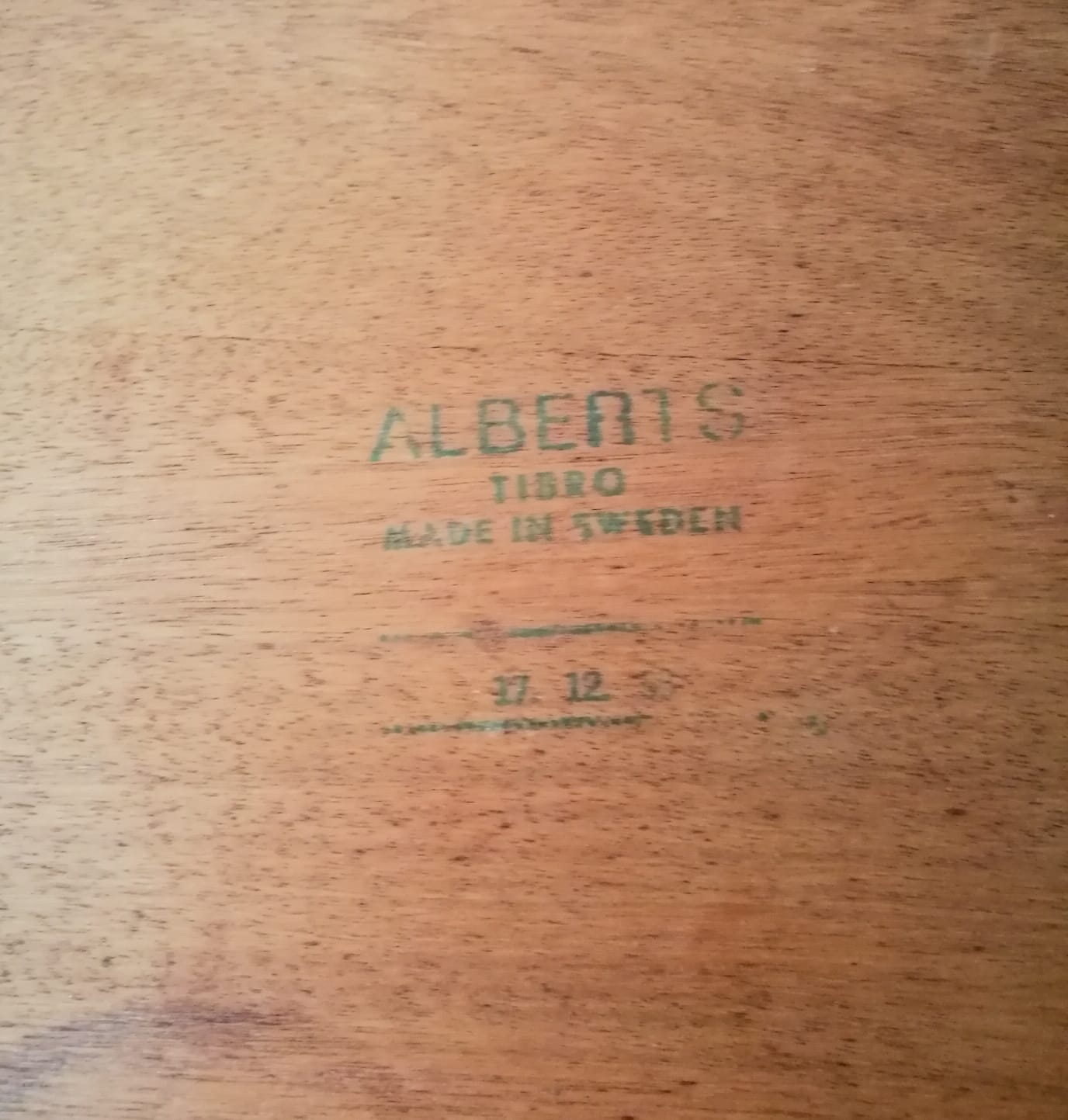 Table basse albert's Tibro Suède en tek 1960