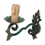 Applique vintage en tole peinte effet vert de gris