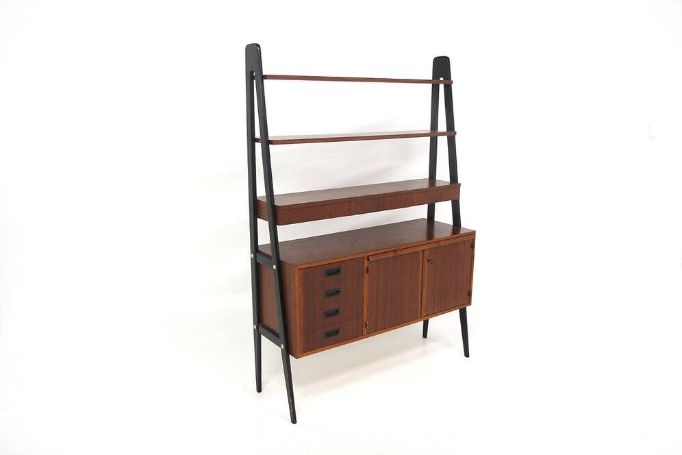 Scandinavian mahogany secretary desk, Sweden, 1950