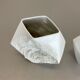 Set of 2 Original OP Art Biscuit Porcelain Vases by AK Kaiser, Germany, 1970s