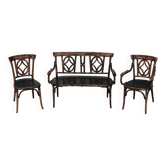 Salon Baumann, fauteuil, banquette et chaise bistrot