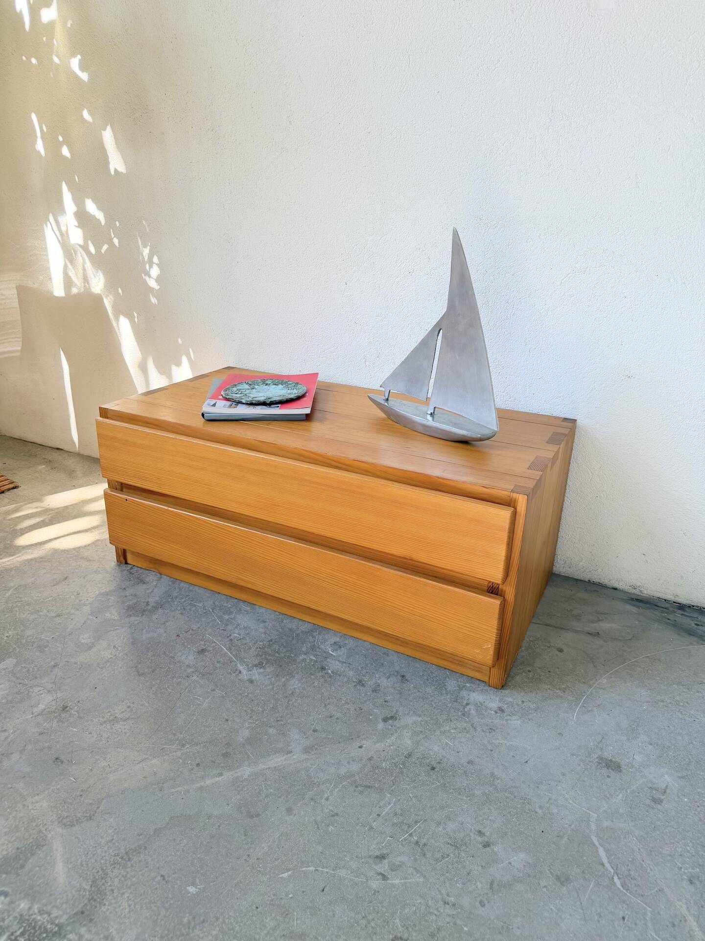 Bedside cabinet pine Maison Regain