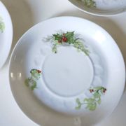 Limoges Christmas saucers