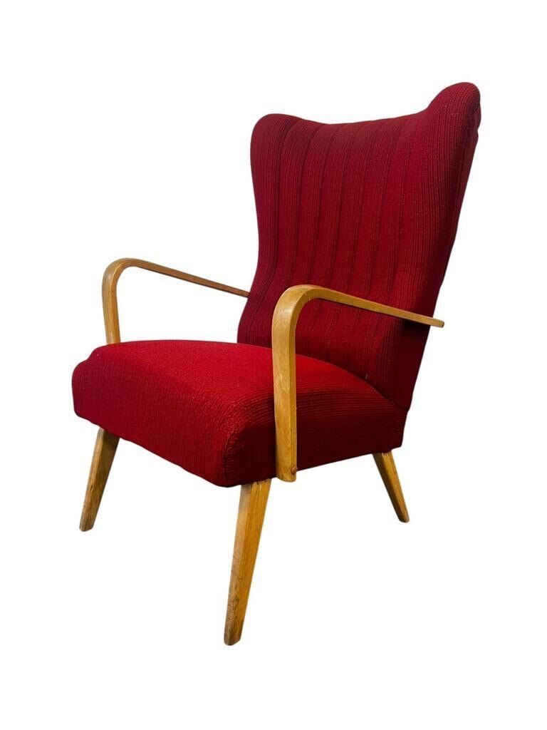 Vintage Scandinavian armchair with a high back / single seat