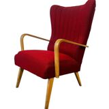 Vintage Scandinavian armchair with a high back / single seat