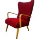 Vintage Scandinavian armchair with a high back / single seat